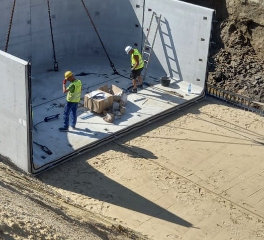 Zespół przy realizacji konstrukcji żelbetowej