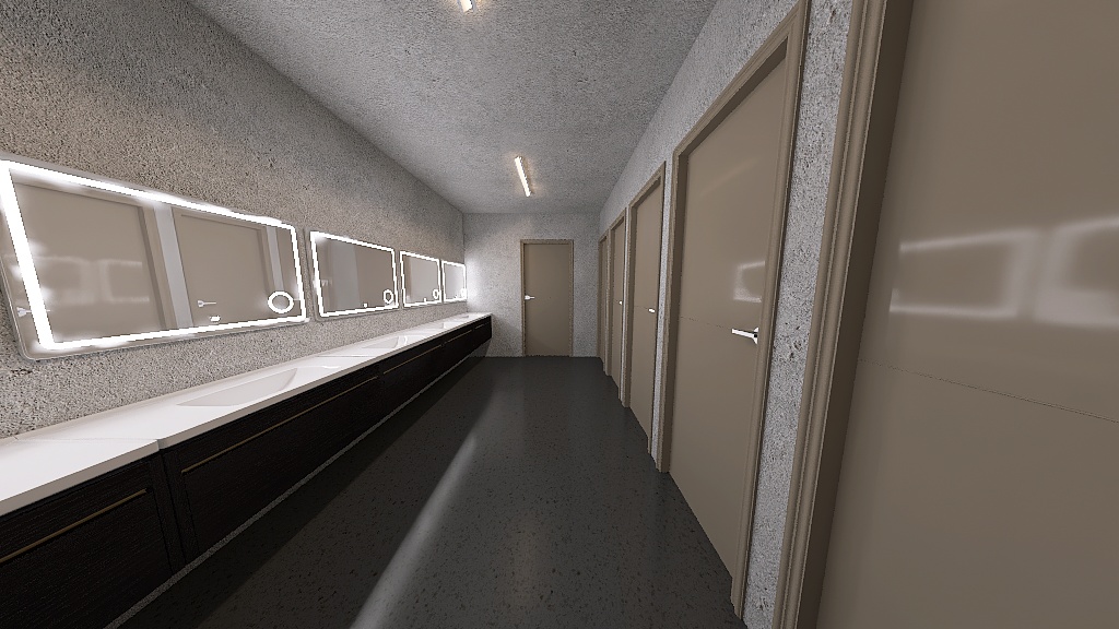 Łazienka w schronie żelbetowym dla 100 osób