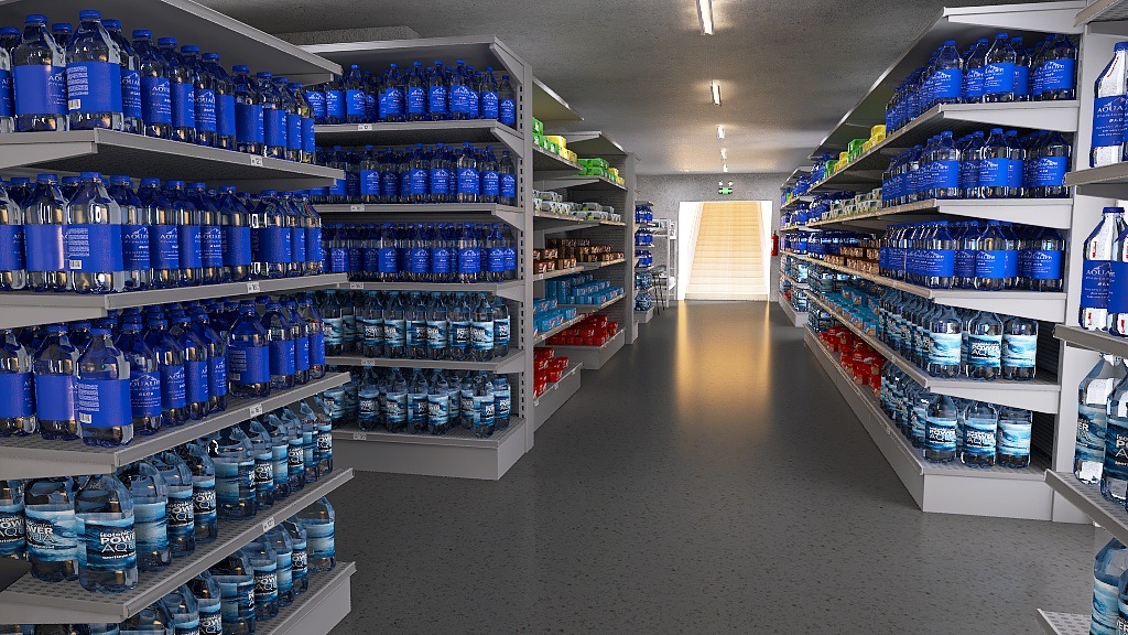 Magazyn zapasów w schronie żelbetowym dla 100 osób