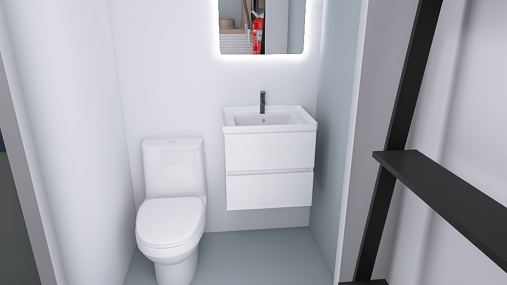 Łazienka w schronie kompaktowym dla 2 osób